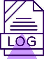 LOG Outline Style Icon vector