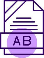 AB Outline Style Icon vector