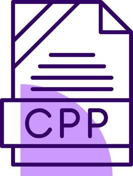 CPP Outline Style Icon vector
