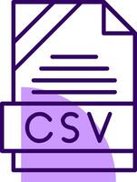 CSV Outline Style Icon vector