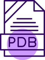 PDB Outline Style Icon vector