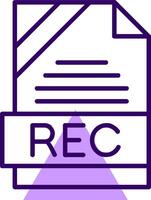 REC Outline Style Icon vector