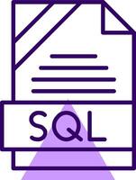 SQL Outline Style Icon vector