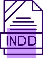 INDD Outline Style Icon vector