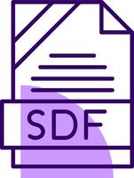 SDF Outline Style Icon vector