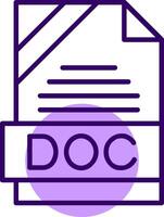 DOC Outline Style Icon vector