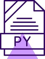 PY Outline Style Icon vector
