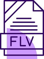 FLV Outline Style Icon vector