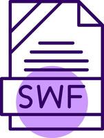 SWF Outline Style Icon vector