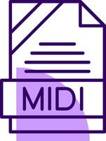 MIDI Outline Style Icon vector