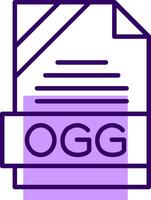 OGG Outline Style Icon vector