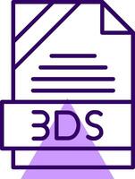 3DS Outline Style Icon vector