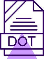 DOT Format Outline Style Icon vector