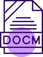 DOCM Outline Style Icon vector