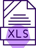XLS Outline Style Icon vector