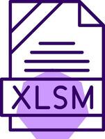 XLSM Outline Style Icon vector