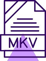 MKV Outline Style Icon vector
