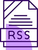 RSS Outline Style Icon vector
