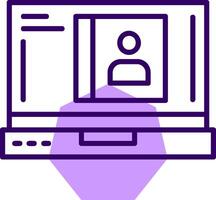 Contacts Outline Style Icon vector