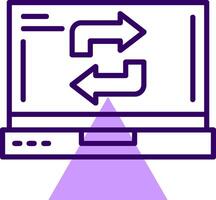 Refresh Outline Style Icon vector