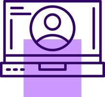 Profile Outline Style Icon vector