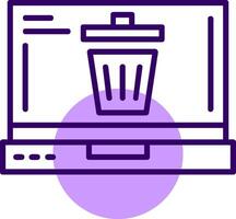 Trash Outline Style Icon vector