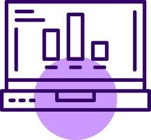 Chart Outline Style Icon vector