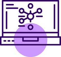 Graph Outline Style Icon vector