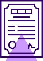 Contract Outline Style Icon vector