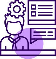 Training Outline Style Icon vector