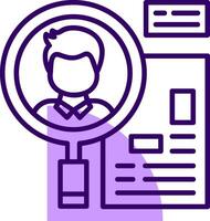Background Check Outline Style Icon vector