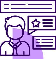 Feedback Outline Style Icon vector