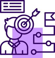 Mission Outline Style Icon vector