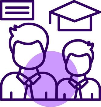 Alumni Network Outline Style Icon vector