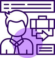 Exit Interview Outline Style Icon vector