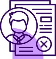 Reject Outline Style Icon vector