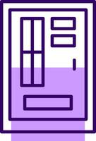 Back door Outline Style Icon vector
