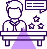 Interviewer Outline Style Icon vector