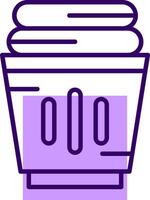 Laundry basket Outline Style Icon vector