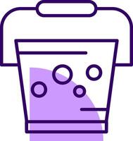 Bucket Outline Style Icon vector
