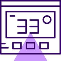 Thermostat Outline Style Icon vector