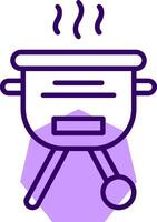 Barbecue grill Outline Style Icon vector