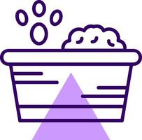 Cat litter box Outline Style Icon vector