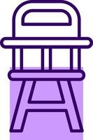 High chair Outline Style Icon vector