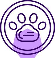 Pet pawprint Outline Style Icon vector