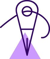 Needle and thread Outline Style Icon vector
