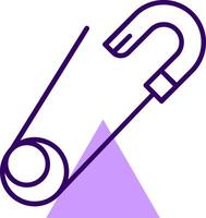 Safety pin Outline Style Icon vector