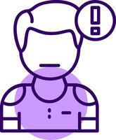 Cautiousness Outline Icon Style vector