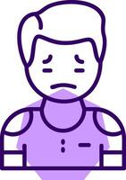 Loneliness Outline Icon Style vector