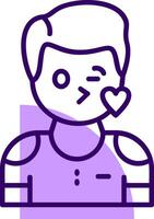 Sympathy Outline Icon Style vector